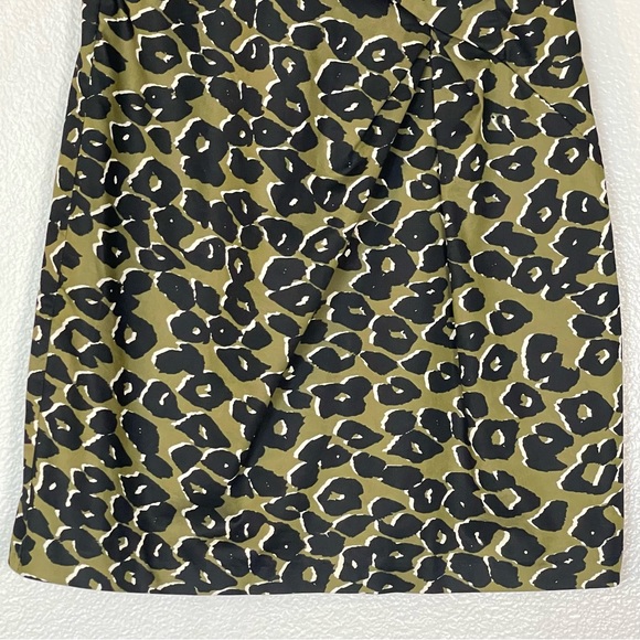 Nanette Lepore Green/Black Leopard Print Sheath Dress Size 2 - Picture 5 of 10